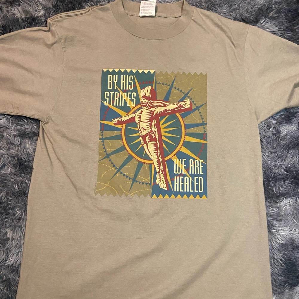Tultex Tan Graphic Men's T-Shirt